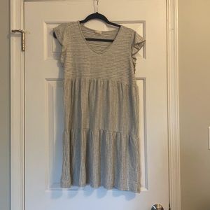 White and Gray Dress Medium / Large